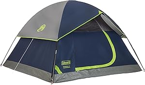 Coleman Sundome Camping Tent with Rainfly, 2/3/4/6 Person Tent Sets Up in 10 Mins, Weather