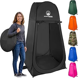 Wakeman Pop Up Changing Tent, 3.3 x 3.3 x 6.2ft, Camping Shower Tent for Portable Toilet S